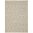 Pemberly Row Polypropylene Cream Indoor Outdoor Rug - 4' x 5'7
