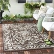 Pemberly Row Polypropylene Chocolate Indoor Outdoor Rug - 4' x 5'7