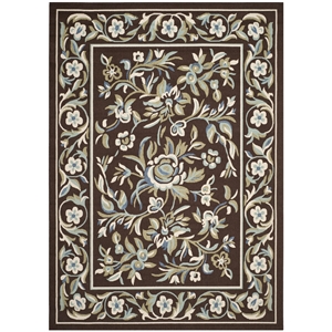 Pemberly Row Polypropylene Chocolate Indoor Outdoor Rug - 6'7&quot x 9'6&quot