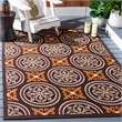 Pemberly Row Polypropylene Chocolate Indoor Outdoor Rug - 2'7