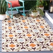 Pemberly Row Polypropylene Cream Indoor Outdoor Rug - 2'7