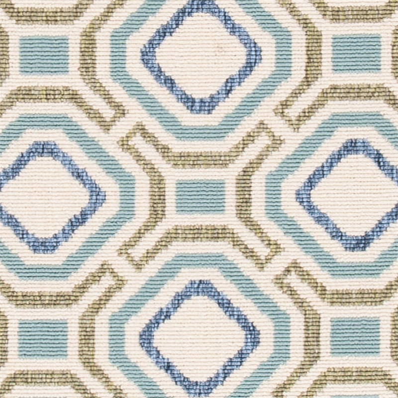 Pemberly Row Polypropylene Cream Indoor Outdoor Rug - 2'7