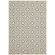 Pemberly Row Polypropylene Cream Indoor Outdoor Rug - 4' x 5'7
