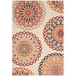 Pemberly Row Polypropylene Creme Indoor Outdoor Rug - 4' x 5'7