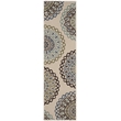 Pemberly Row Polypropylene Cream Indoor Outdoor Rug - Runner 2'3