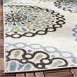 Pemberly Row Polypropylene Cream Indoor Outdoor Rug - Runner 2'3