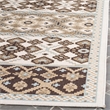 Pemberly Row Polypropylene Cream Indoor Outdoor Rug - 6'7