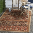 Pemberly Row Polypropylene Red Indoor Outdoor Rug - 5'3