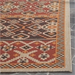 Pemberly Row Polypropylene Red Indoor Outdoor Rug - 6'7