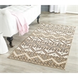 Pemberly Row Polypropylene Creme Indoor Outdoor Rug - 2'7