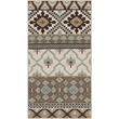 Pemberly Row Polypropylene Creme Indoor Outdoor Rug - 2'7