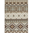 Pemberly Row Polypropylene Creme Indoor Outdoor Rug - 5'3