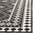 Pemberly Row Polypropylene Black Indoor Outdoor Rug - 8' x 11'2