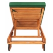 Pemberly Row Mid-Century Wood Lounge Chair in Natural / Green