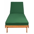 Pemberly Row Mid-Century Wood Lounge Chair in Natural / Green