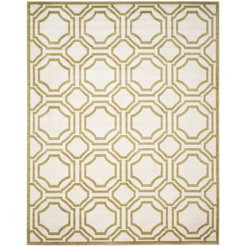 Pemberly Row Polypropylene Ivory Indoor Outdoor Rug - 9' x 12'