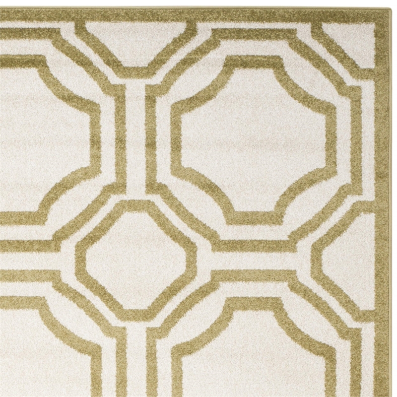 Pemberly Row Polypropylene Ivory Indoor Outdoor Rug - 9' x 12'