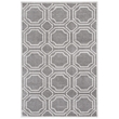 Pemberly Row Polypropylene Grey Indoor Outdoor Rug - 6' x 9'