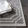 Pemberly Row Polypropylene Grey Indoor Outdoor Rug - 6' x 9'