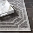 Pemberly Row Polypropylene Grey Indoor Outdoor Rug - Square 5'