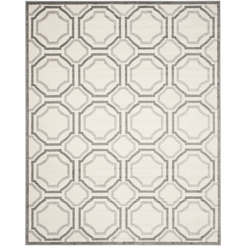 Pemberly Row Polypropylene Ivory Indoor Outdoor Rug - 6' x 9'