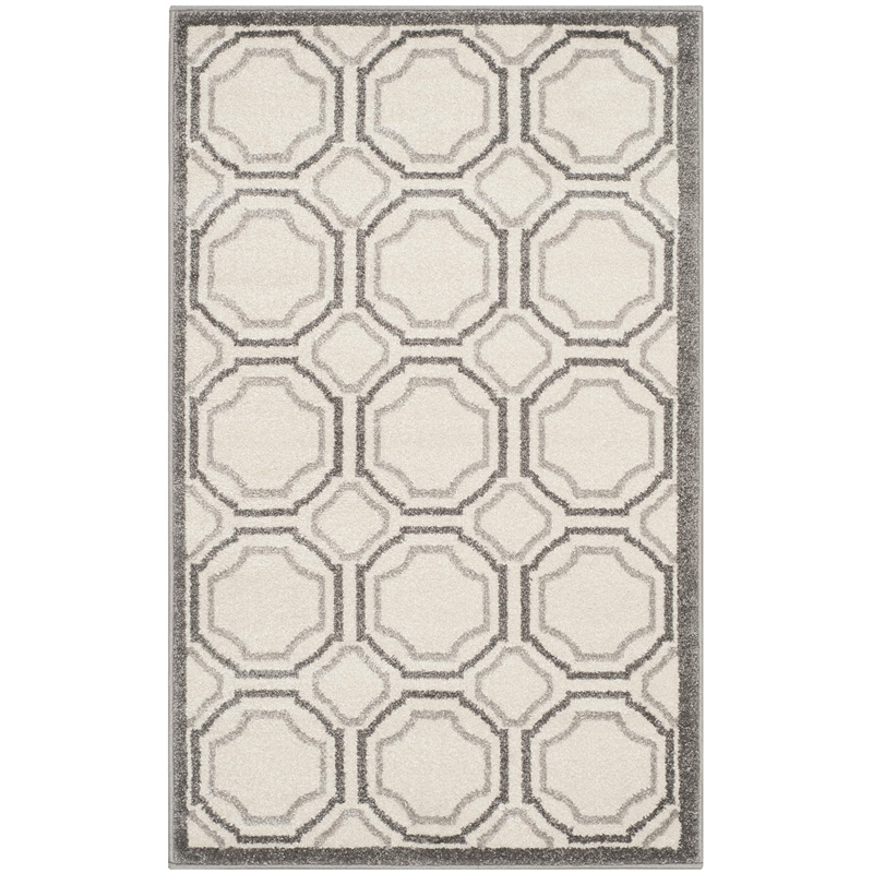 Pemberly Row Polypropylene Ivory Indoor Outdoor Rug - 6' x 9'