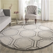 Pemberly Row Polypropylene Ivory Indoor Outdoor Rug - Round 5'