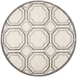 Pemberly Row Polypropylene Ivory Indoor Outdoor Rug - Round 7'