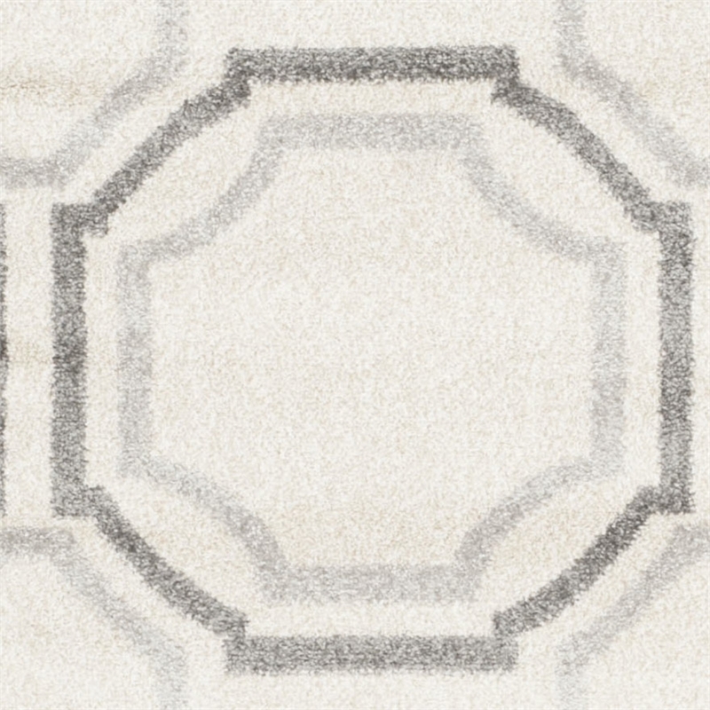 Pemberly Row Polypropylene Ivory Indoor Outdoor Rug - Square 5'