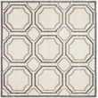 Pemberly Row Polypropylene Ivory Indoor Outdoor Rug - Square 7'