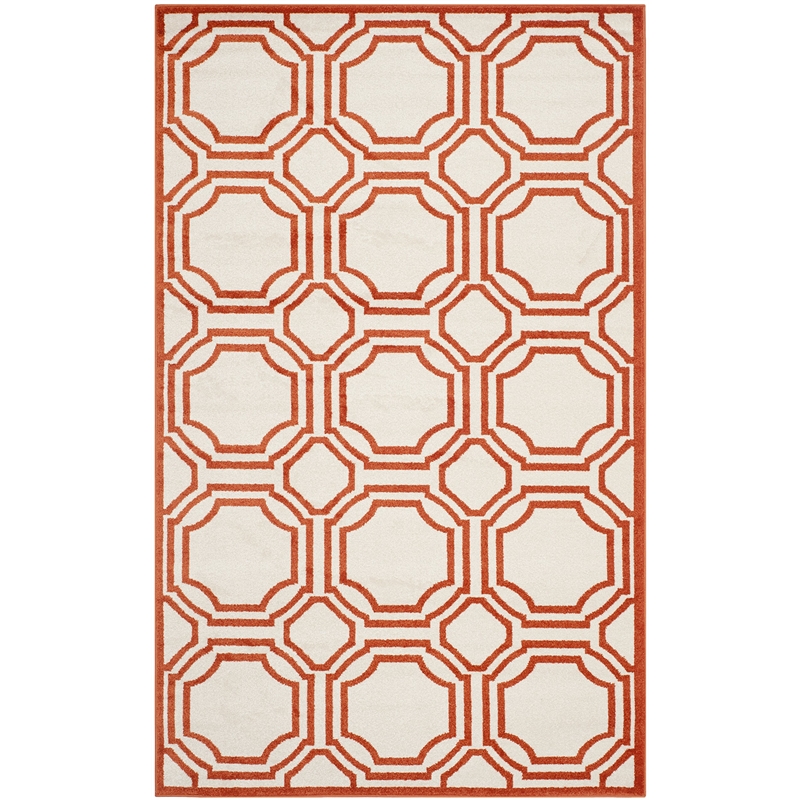 Pemberly Row Polypropylene Ivory Indoor Outdoor Rug - 5' x 8'