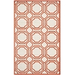 Pemberly Row Polypropylene Ivory Indoor Outdoor Rug - 5' x 8'