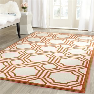 Pemberly Row Polypropylene Ivory Indoor Outdoor Rug - 6' x 9'