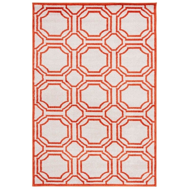 Pemberly Row Polypropylene Ivory Indoor Outdoor Rug - 6' x 9'