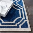 Pemberly Row Polypropylene Navy Indoor Outdoor Rug - 5' x 8'