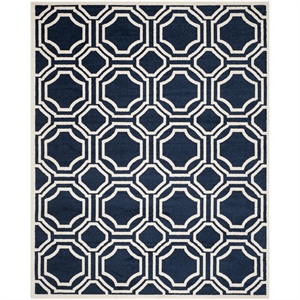 Pemberly Row Polypropylene Navy Indoor Outdoor Rug - 8' x 10'