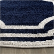 Pemberly Row Polypropylene Navy Indoor Outdoor Rug - Round 7'