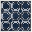 Pemberly Row Polypropylene Navy Indoor Outdoor Rug - Square 5'