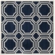 Pemberly Row Polypropylene Navy Indoor Outdoor Rug - Square 5'