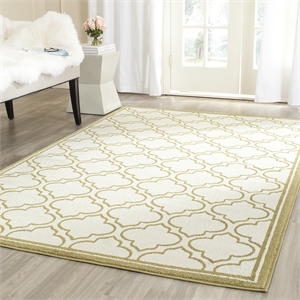 Pemberly Row Polypropylene Ivory Indoor Outdoor Rug - 3' x 5'