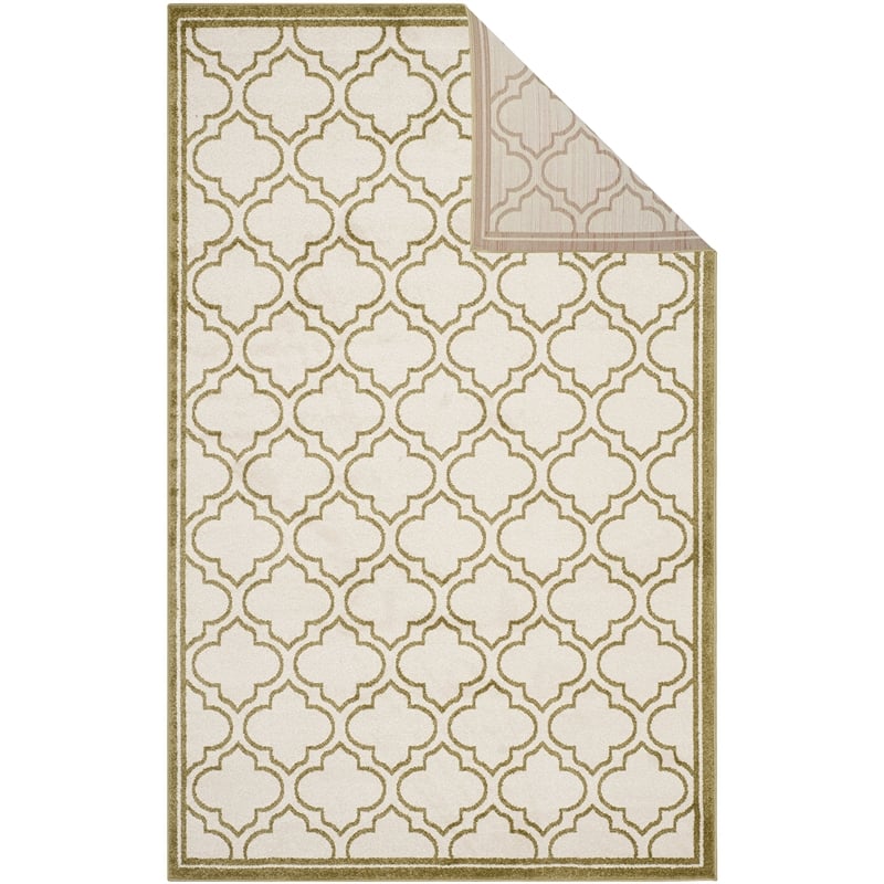 Pemberly Row Polypropylene Ivory Indoor Outdoor Rug - 3' x 5'