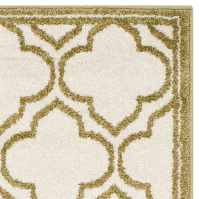 Pemberly Row Polypropylene Ivory Indoor Outdoor Rug - 4' x 6'
