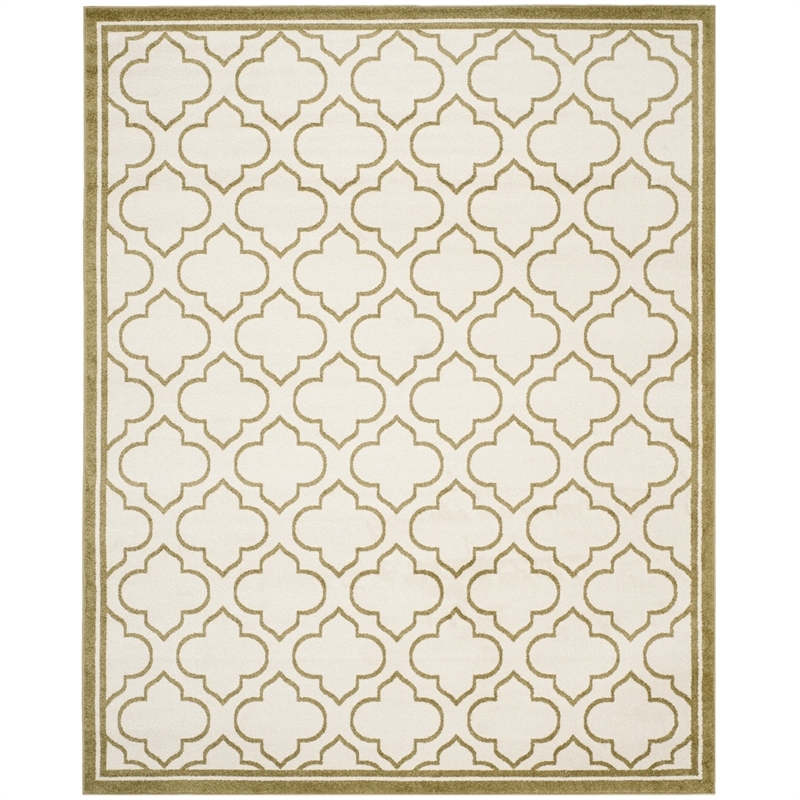 Pemberly Row Polypropylene Ivory Indoor Outdoor Rug - 6' x 9'
