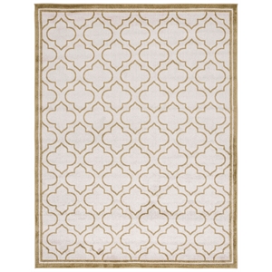 Pemberly Row Polypropylene 9'-0&quot X 12'-0&quot Power Loomed Rug in Ivory And Green
