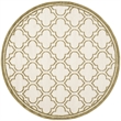 Pemberly Row Polypropylene Ivory Indoor Outdoor Rug - Round 7'