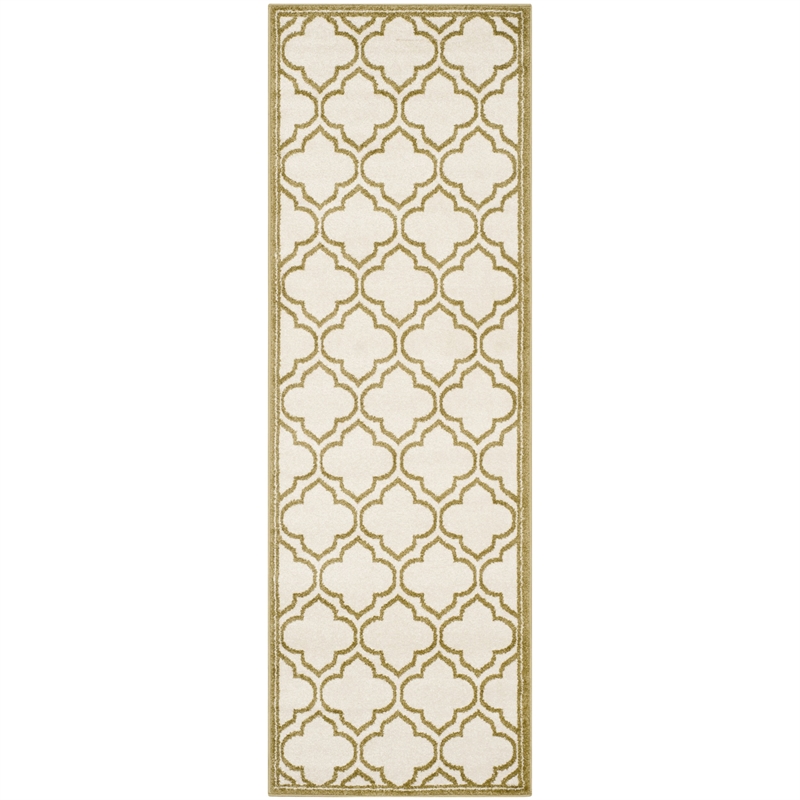 Pemberly Row Polypropylene Ivory Indoor Outdoor Rug - Runner 2'3