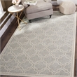 Pemberly Row Polypropylene Light Grey Indoor Outdoor Rug - Square 9'