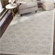 Pemberly Row Polypropylene Light Grey Indoor Outdoor Rug - Square 9'