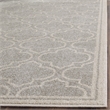 Pemberly Row Polypropylene Light Grey Indoor Outdoor Rug - Square 9'
