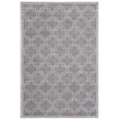 Pemberly Row Polypropylene Grey Indoor Outdoor Rug - 4' x 6'